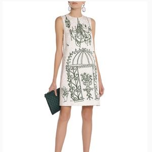 Brocade Botanical Garden Print Dress